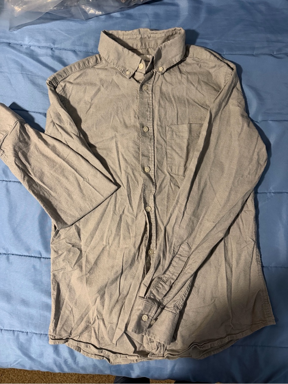 Goodfellow & Co Light Gray Button-Up Shirt Jacket